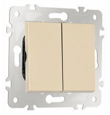 Выключатель двухклавишный без рамки Arte Milano 203 203.30-2.shampan