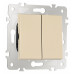 Выключатель двухклавишный без рамки Arte Milano 203 203.30-2.shampan
