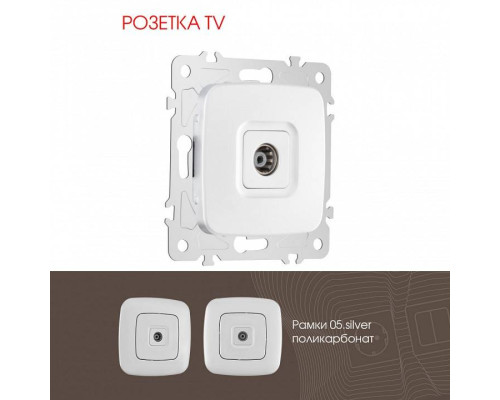 ТВ-розетка без рамки Arte Milano am-205 205.43-1.silver