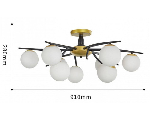 Люстра на штанге Arte Milano Neapolis 273408/9 BK/GD