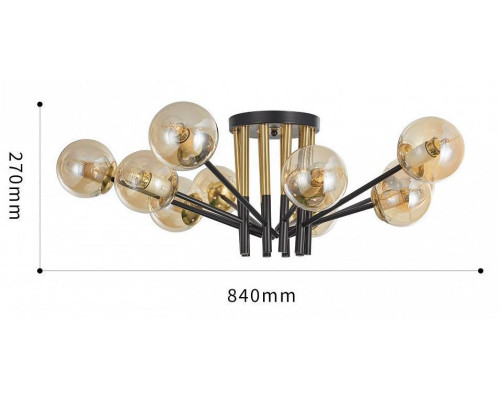 Потолочная люстра Arte Milano Neapolis 273708/10 BK/GD