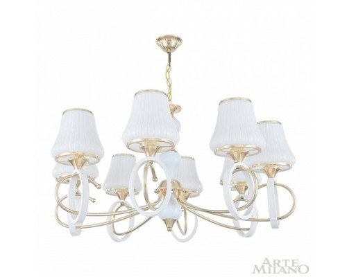 Подвесная люстра Arte Milano Florentia-2387 8 ламп 302387/8 Wh/Gd