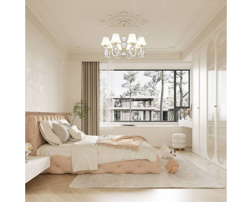 Подвесная люстра Arte Milano Florentia-2387 8 ламп 302387/8 Wh/Gd