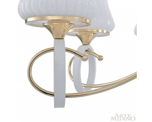 Подвесная люстра Arte Milano Florentia-2387 8 ламп 302387/8 Wh/Gd