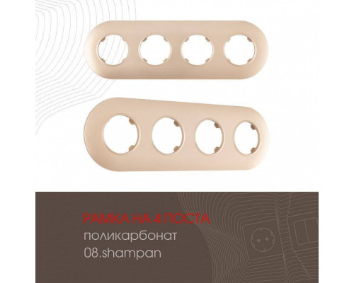 Рамка на 4 поста Arte Milano am-502.08 502.08-4.shampan