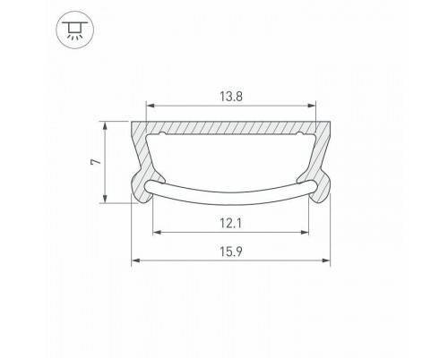 Профиль накладной Arlight TM-2000 (CT) 016939