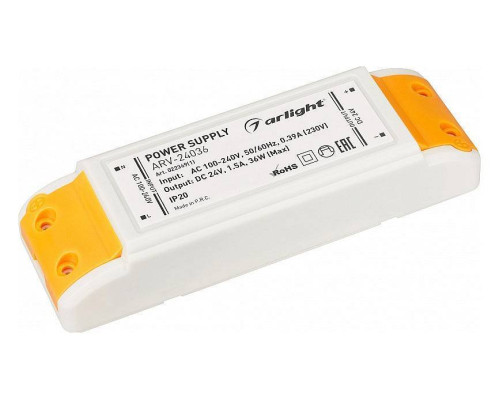 Блок питания Arlight ARV-24036 36 Вт 24 В 022369