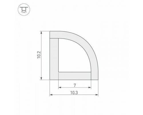 Профиль Arlight WPH-KANT-H10-2000 OPAL 023301