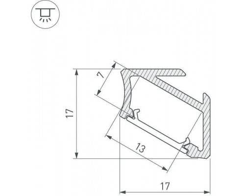 Профиль накладной угловой внутренний Arlight ALM 026693(1)