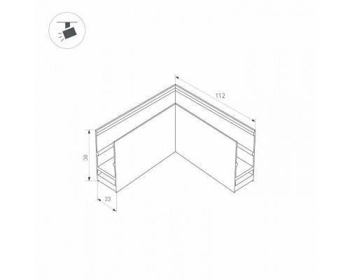 Соединитель угловой L-образный для треков накладных Arlight MAG-25 033247