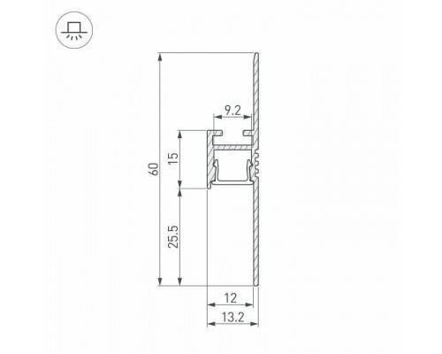 Профиль для плинтусов Arlight ARH-PLINTUS 034983