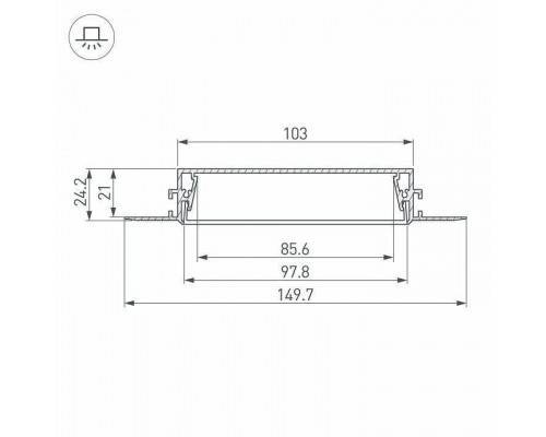 Профиль встраиваемый Arlight SL-LINIA 034987