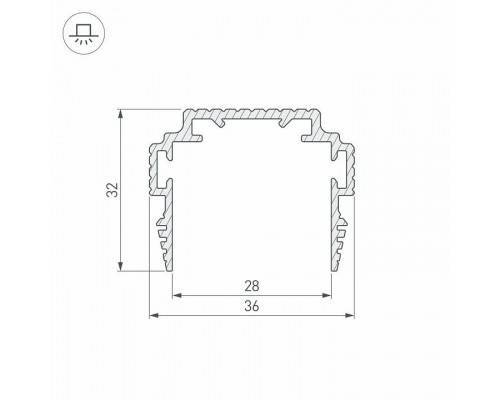 Профиль-держатель встраиваемый Arlight PLS 035011