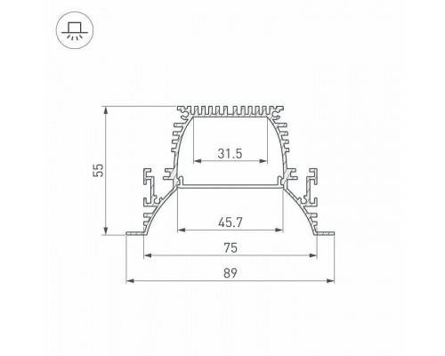Профиль встраиваемый Arlight ARH-POWER 036357