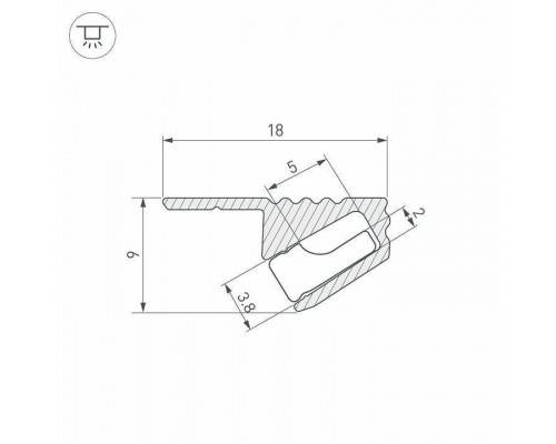 Профиль накладной угловой внутренний Arlight SL-KANT 038208