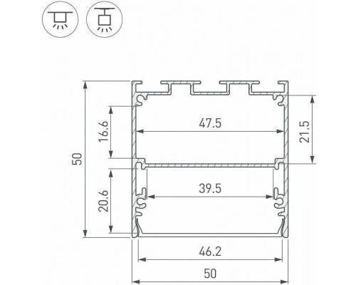 Профиль накладной Arlight SL-LINE 041842