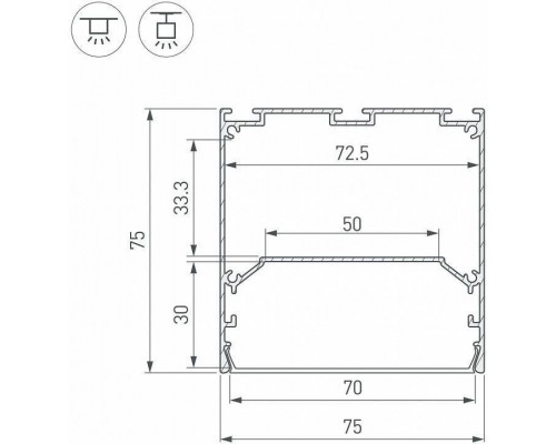 Профиль накладной Arlight SL-LINE 041853