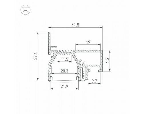 Профиль встраиваемый Arlight STRETCH 042945