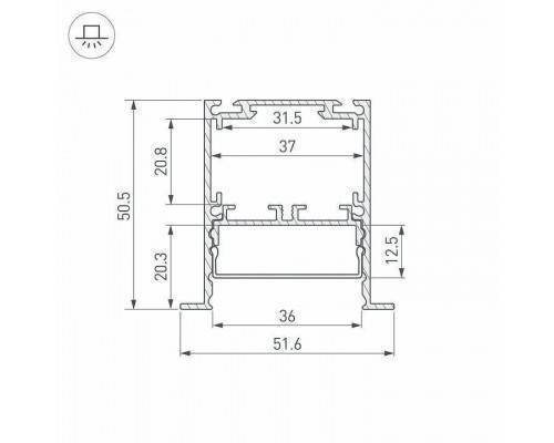 Профиль встраиваемый Arlight SL-LINIA 044685