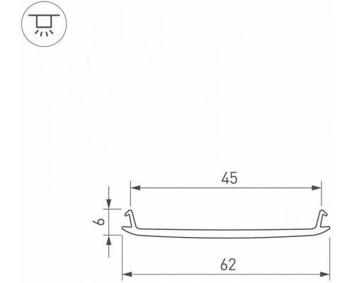 Рассеиватель Arlight CEIL 045379