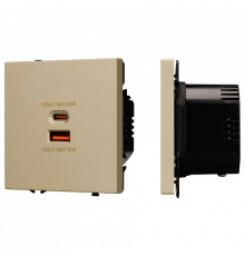 Розетка 2хUSB type A и C без рамки Arlight SCT 054318