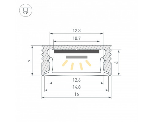 Профиль накладной Arlight SL 059785