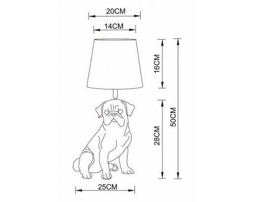 Настольная лампа декоративная Arte Lamp Bobby A1512LT-1WH