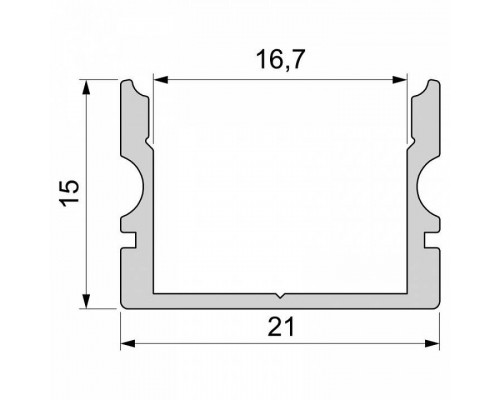 Профиль накладной Deko-Light AU-02-15 970161