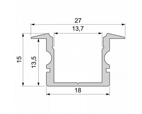 Профиль встраиваемый Deko-Light ET-02-12 975145