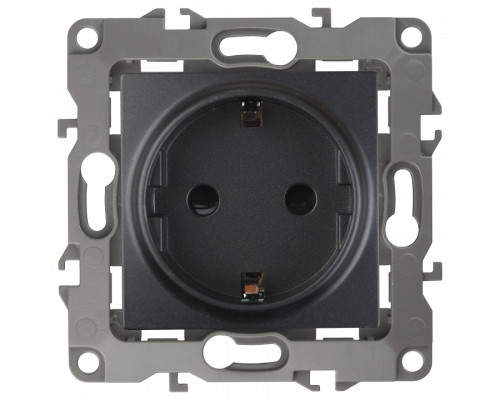 Розетка с заземлением и со шторкой, без рамки Эра Эра 12 12-2102-05