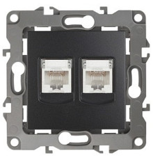 Розетка двойная Ethernet RJ-45 без рамки Эра Эра 12 12-3108-05