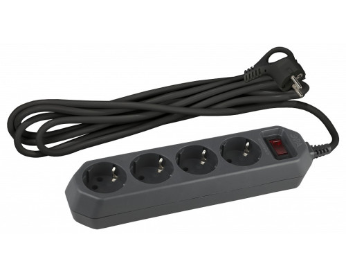 Удлинитель с выключателем Эра  USF-M-4es-1.5m-B