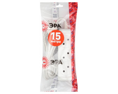 Удлинитель Эра  U-3-1,5m-2x1