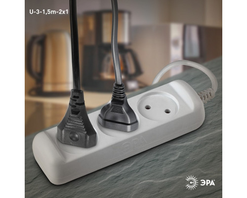 Удлинитель Эра  U-3-1,5m-2x1