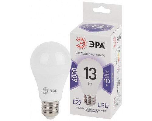 Лампа светодиодная Эра Стандарт LED A60-13W-860-E27