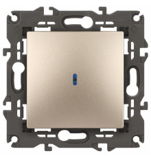 Выключатель одноклавишный с подсветкой без рамки Эра Эра Elegance 14-1102-04