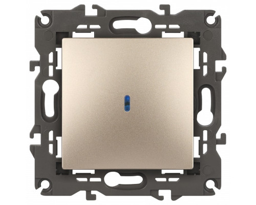 Выключатель одноклавишный с подсветкой без рамки Эра Эра Elegance 14-1102-04