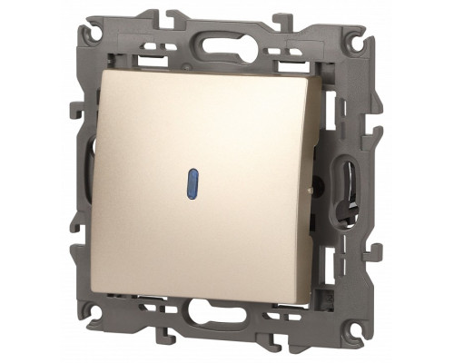 Выключатель одноклавишный с подсветкой без рамки Эра Эра Elegance 14-1102-04