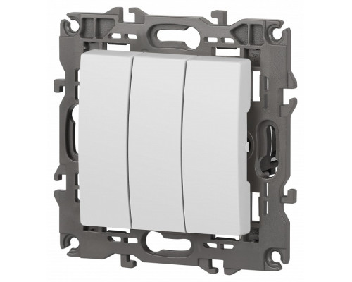 Выключатель трехклавишный без рамки Эра Эра Elegance 14-1107-01