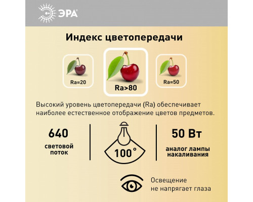 Лампа светодиодная Эра  LED MR16-8W-12V-827-GU5.3