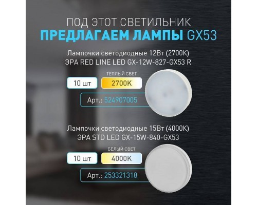 Накладной светильник Эра WL40 BK Б0054414