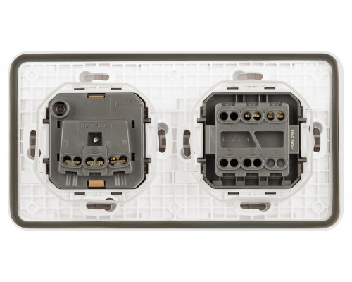 Блок с розеткой и выключателем Эра Эра Эксперт 11-7521-01