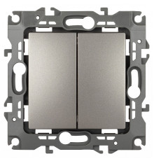 Переключатель двухклавишный без рамки Эра Эра 12 12-1106-16