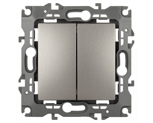 Переключатель двухклавишный без рамки Эра Эра 12 12-1106-16