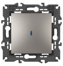 Выключатель одноклавишный с подсветкой без рамки Эра Эра Elegance 14-1102-16