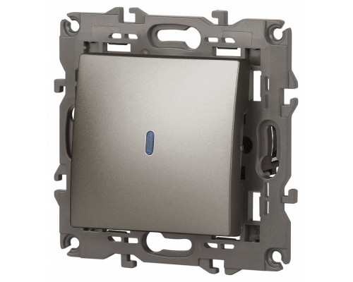 Выключатель одноклавишный с подсветкой без рамки Эра Эра Elegance 14-1102-16