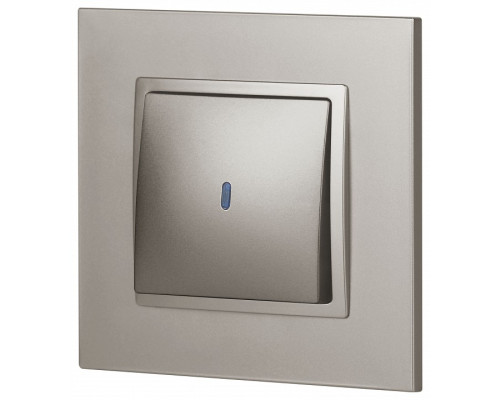 Выключатель одноклавишный с подсветкой без рамки Эра Эра Elegance 14-1102-16