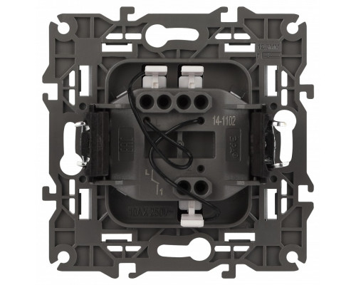 Выключатель одноклавишный с подсветкой без рамки Эра Эра Elegance 14-1102-16