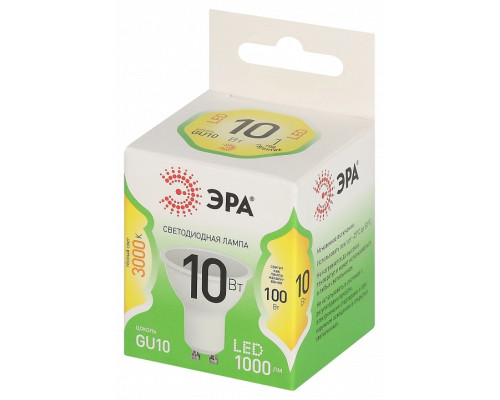 Лампа светодиодная Эра Green Line LED MR16-10W-830-GU10 GL