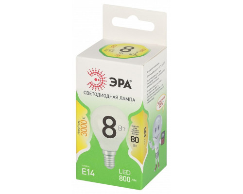 Лампа светодиодная Эра Green Line LED P45-8W-830-E14 GL